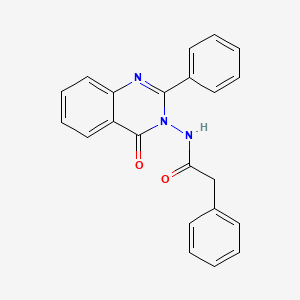 molecular formula C22H17N3O2 B12465548 N-(4-oxo-2-phenylquinazolin-3-yl)-2-phenylacetamide 
