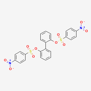 molecular formula C24H16N2O10S2 B12465618 2,2'-Biphenylene bis(4-nitrobenzenesulfonate) 