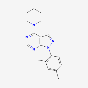 molecular formula C18H21N5 B12465620 1-(2,4-dimethylphenyl)-4-(piperidin-1-yl)-1H-pyrazolo[3,4-d]pyrimidine 