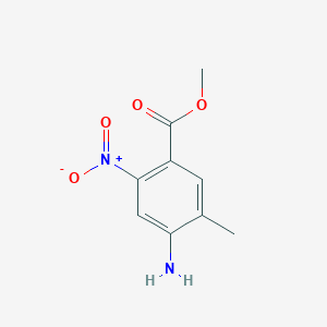 molecular formula C9H10N2O4 B12465728 Methyl 4-amino-5-methyl-2-nitrobenzoate 