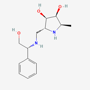 (2R,3R,4S,5R)-2-({[(1R)-2-Hydroxy-1-phenylethyl]amino}methyl)-5-methylpyrrolidine-3,4-diol