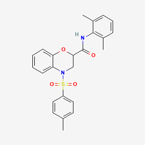 molecular formula C24H24N2O4S B12465779 N-(2,6-dimethylphenyl)-4-[(4-methylphenyl)sulfonyl]-3,4-dihydro-2H-1,4-benzoxazine-2-carboxamide 