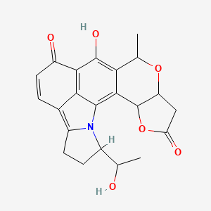 7-hydroxy-1-(1-hydroxyethyl)-8-methyl-2,3,8,9a,10,12a-hexahydro-6H-benzo[cd]furo[2',3':5,6]pyrano[3,4-g]pyrrolo[1,2-a]indole-6,11(1H)-dione