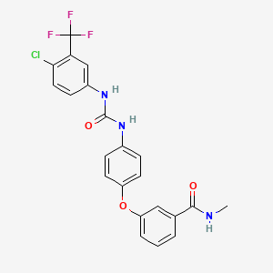 3-[4-[[[4-chloro-3-(trifluoromethyl)anilino]-oxomethyl]amino]phenoxy]-N-methylbenzamide