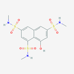 molecular formula C13H17N3O7S3 B12465934 8-hydroxy-N,N',N''-trimethylnaphthalene-1,3,6-trisulfonamide 