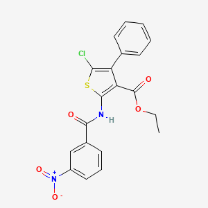 molecular formula C20H15ClN2O5S B12465941 Ethyl 5-chloro-2-{[(3-nitrophenyl)carbonyl]amino}-4-phenylthiophene-3-carboxylate 