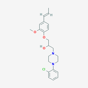 1-Piperazineethanol, 4-(2-chlorophenyl)-alpha-((2-methoxy-4-(1-propenyl)phenoxy)methyl)-