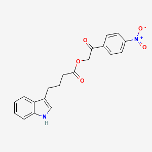 molecular formula C20H18N2O5 B12466044 2-(4-nitrophenyl)-2-oxoethyl 4-(1H-indol-3-yl)butanoate 