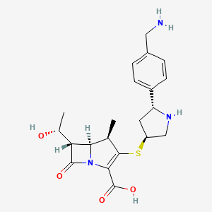(4R,5S,6S)-3-[(3S,5R)-5-[4-(aminomethyl)phenyl]pyrrolidin-3-yl]sulfanyl-6-[(1R)-1-hydroxyethyl]-4-methyl-7-oxo-1-azabicyclo[3.2.0]hept-2-ene-2-carboxylic acid