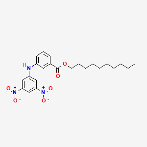 molecular formula C23H29N3O6 B12466068 Decyl 3-[(3,5-dinitrophenyl)amino]benzoate 