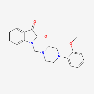 molecular formula C20H21N3O3 B12466087 1-{[4-(2-Methoxyphenyl)piperazin-1-YL]methyl}indole-2,3-dione 