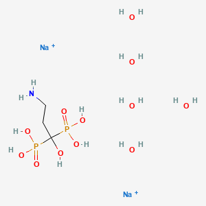 molecular formula C3H21NNa2O12P2+2 B12466100 Disodium pentahydrate pamidronate 