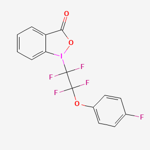 molecular formula C15H8F5IO3 B12466124 Acid Togni-(4-F-PhOCF2CF2)-reagent 