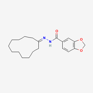 molecular formula C20H28N2O3 B12466161 N'-cyclododecylidene-1,3-benzodioxole-5-carbohydrazide 