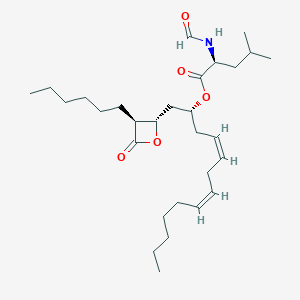molecular formula C29H49NO5 B1246626 [(2R,4Z,7Z)-1-[(2S,3S)-3-hexyl-4-oxooxetan-2-yl]trideca-4,7-dien-2-yl] (2S)-2-formamido-4-methylpentanoate 