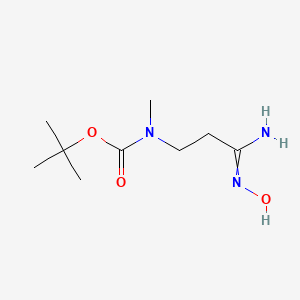 molecular formula C9H19N3O3 B12466390 tert-butyl N-{2-[(Z)-N'-hydroxycarbamimidoyl]ethyl}-N-methylcarbamate 