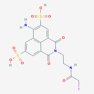 molecular formula C16H14IN3O9S2 B1246643 Lucifer yellow iodoacetamide 