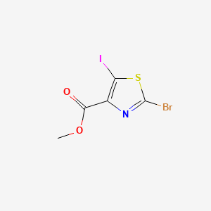 molecular formula C5H3BrINO2S B12466434 2-Bromo-5-iodo-thiazole-4-carboxylic acid methyl ester 
