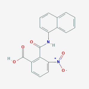 molecular formula C18H12N2O5 B12466443 N-Naphthalen-1-yl-3-nitro-phthalamic acid 