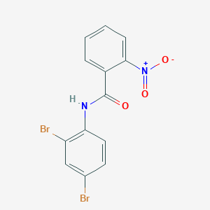 molecular formula C13H8Br2N2O3 B12466476 N-(2,4-dibromophenyl)-2-nitrobenzamide 