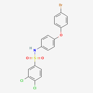 molecular formula C18H12BrCl2NO3S B12466485 N-[4-(4-bromophenoxy)phenyl]-3,4-dichlorobenzenesulfonamide 