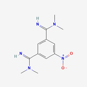 molecular formula C12H17N5O2 B12466527 N~1~,N~1~,N~3~,N~3~-tetramethyl-5-nitrobenzene-1,3-dicarboximidamide 