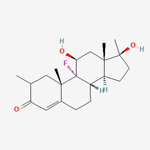 molecular formula C21H31FO3 B1246653 9-Fluoro-11beta,17beta-dihydroxy-2,17-dimethylandrost-4-en-3-one 