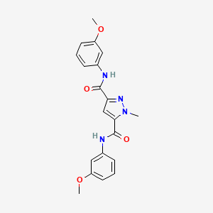 molecular formula C20H20N4O4 B12466656 N,N'-bis(3-methoxyphenyl)-1-methyl-1H-pyrazole-3,5-dicarboxamide 