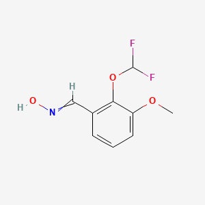 molecular formula C9H9F2NO3 B12466662 N-[[2-(difluoromethoxy)-3-methoxyphenyl]methylidene]hydroxylamine 