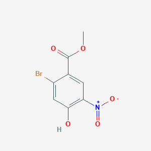 molecular formula C8H6BrNO5 B12466693 Methyl 2-bromo-4-hydroxy-5-nitrobenzoate 