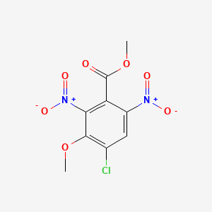 molecular formula C9H7ClN2O7 B12466700 Methyl 4-chloro-3-methoxy-2,6-dinitrobenzoate 