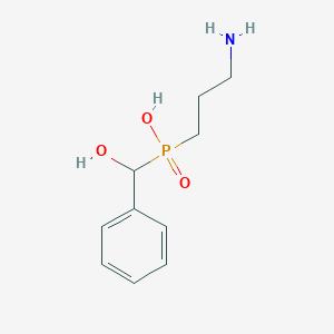 molecular formula C10H16NO3P B1246676 3-Aminopropyl-[hydroxy(phenyl)methyl]phosphinic acid 