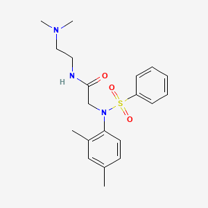 molecular formula C20H27N3O3S B12466770 N-[2-(Dimethylamino)ethyl]-2-[N-(2,4-dimethylphenyl)benzenesulfonamido]acetamide 