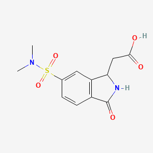 molecular formula C12H14N2O5S B12466802 (6-Dimethylsulfamoyl-3-oxo-2,3-dihydro-1H-isoindol-1-yl)-acetic acid 