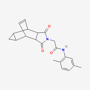molecular formula C21H22N2O3 B12466879 N-(2,5-dimethylphenyl)-2-(1,3-dioxooctahydro-4,6-ethenocyclopropa[f]isoindol-2(1H)-yl)acetamide 