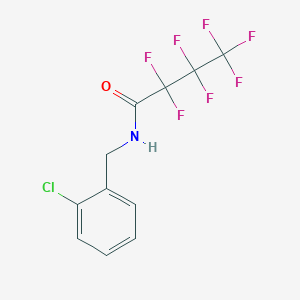 molecular formula C11H7ClF7NO B12466896 N-[(2-chlorophenyl)methyl]-2,2,3,3,4,4,4-heptafluorobutanamide 
