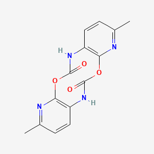 molecular formula C14H12N4O4 B12466910 7,16-dimethyl-4,13-dioxa-2,6,11,15-tetrazatricyclo[12.4.0.05,10]octadeca-1(14),5(10),6,8,15,17-hexaene-3,12-dione 
