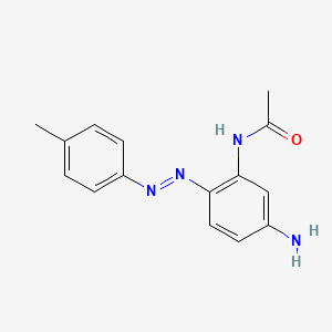 molecular formula C15H16N4O B12466916 N-{5-amino-2-[(E)-(4-methylphenyl)diazenyl]phenyl}acetamide CAS No. 676587-85-2