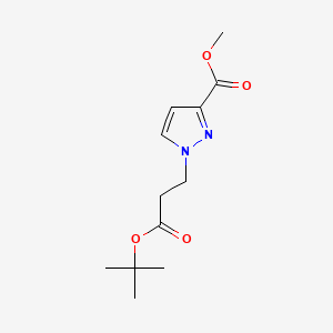 molecular formula C12H18N2O4 B12466966 methyl 1-(3-tert-butoxy-3-oxopropyl)-1H-pyrazole-3-carboxylate 