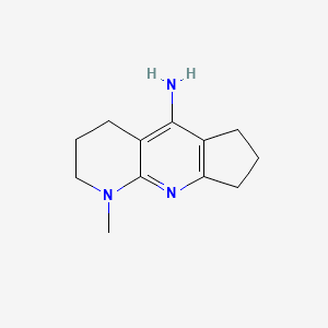 molecular formula C12H17N3 B12466987 1-methyl-2,3,4,6,7,8-hexahydro-1H-cyclopenta[b][1,8]naphthyridin-5-amine 