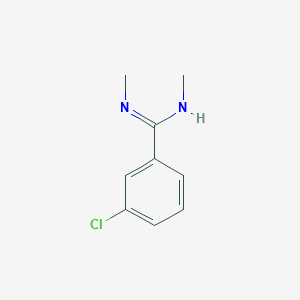 molecular formula C9H11ClN2 B12467040 3-chloro-N,N'-dimethylbenzenecarboximidamide 