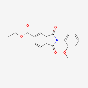 molecular formula C18H15NO5 B12467042 Ethyl 2-(2-methoxyphenyl)-1,3-dioxoisoindole-5-carboxylate 