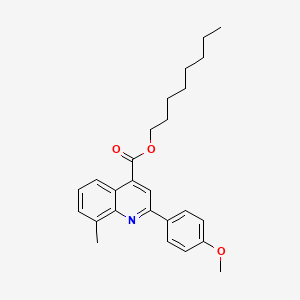 molecular formula C26H31NO3 B12467141 Octyl 2-(4-methoxyphenyl)-8-methylquinoline-4-carboxylate 