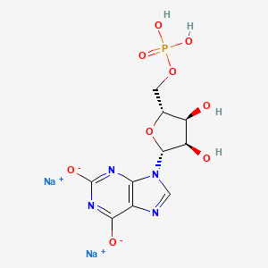 molecular formula C10H11N4Na2O9P B12467233 disodium 9-[(2R,3R,4S,5R)-3,4-dihydroxy-5-[(phosphonooxy)methyl]oxolan-2-yl]-2,6-dioxo-1,8-dihydropurine-1,8-diide 