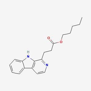 molecular formula C19H22N2O2 B1246725 n-Pentyl beta-carboline-1-propionate 
