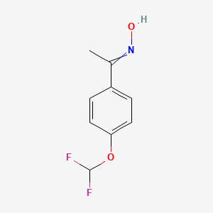 molecular formula C9H9F2NO2 B12467361 N-[1-[4-(difluoromethoxy)phenyl]ethylidene]hydroxylamine 