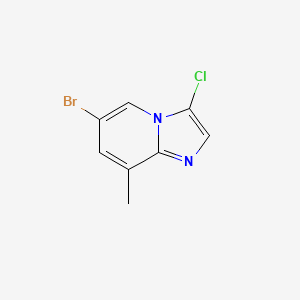 molecular formula C8H6BrClN2 B12467362 6-Bromo-3-chloro-8-methylimidazo[1,2-a]pyridine 