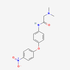 molecular formula C16H17N3O4 B12467580 2-(dimethylamino)-N-[4-(4-nitrophenoxy)phenyl]acetamide 