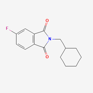 molecular formula C15H16FNO2 B12467595 2-(cyclohexylmethyl)-5-fluoro-1H-isoindole-1,3(2H)-dione CAS No. 301320-83-2