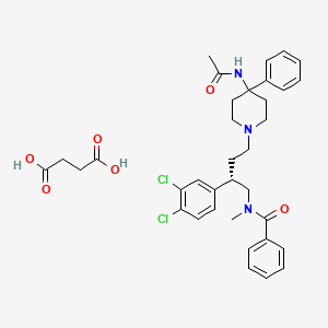 molecular formula C35H41Cl2N3O6 B1246768 Saredutant succinate CAS No. 176381-98-9